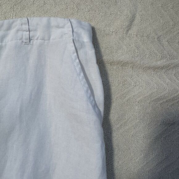 Autograph New York Women’s White Linen Button Front Skirt Size 12 100% Linen - Picture 11 of 12
